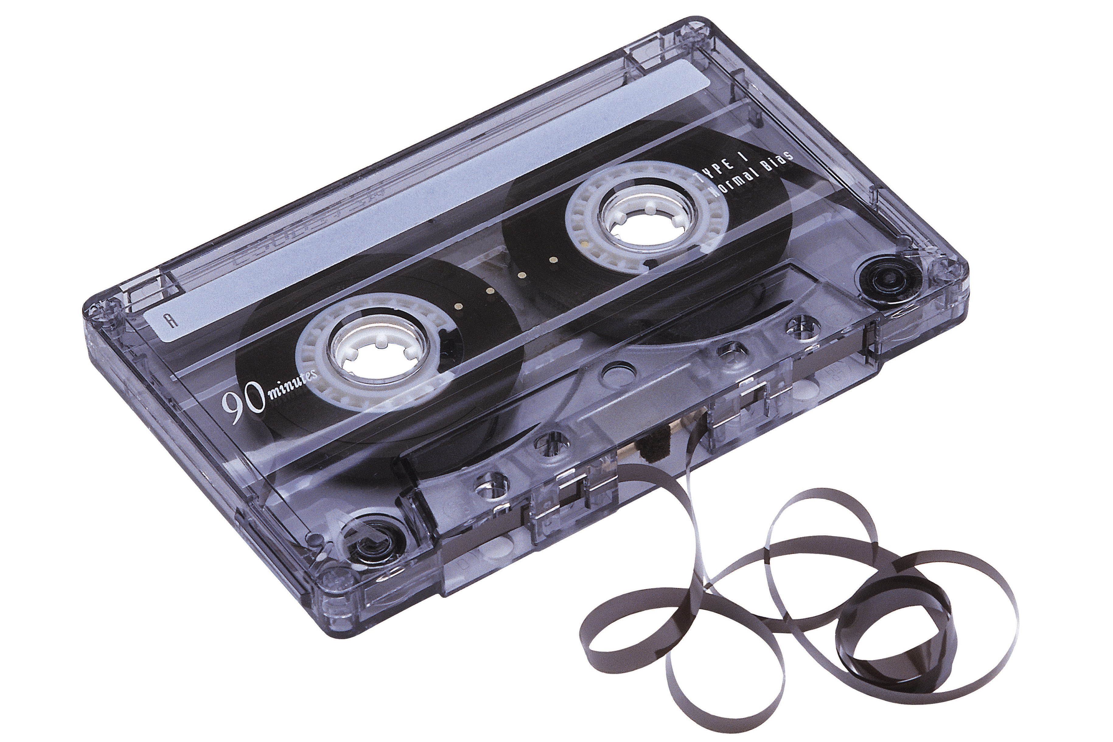 broken audio cassette tape