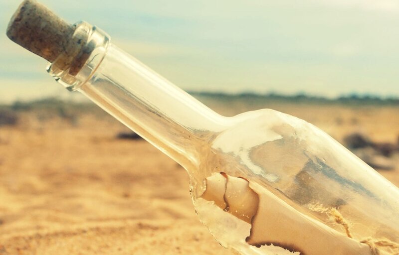 Broken Bottle on Beach