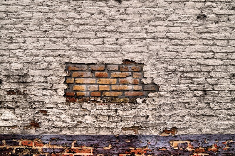 Broken Brick Wall — White