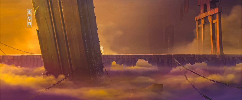 Broken Bridge in Clouds