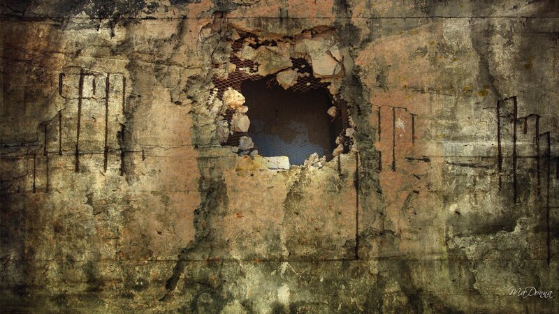 Broken Concrete Wall