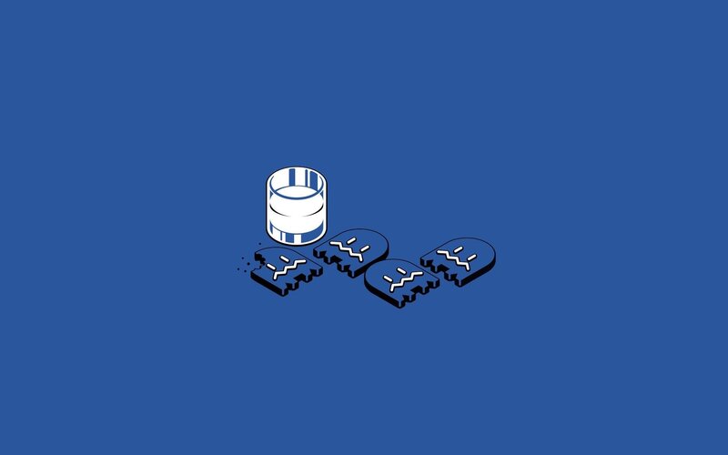 Broken Database Icons — Blue