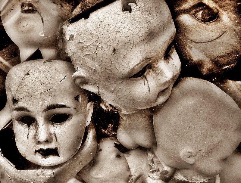 Broken Doll Heads — Brown