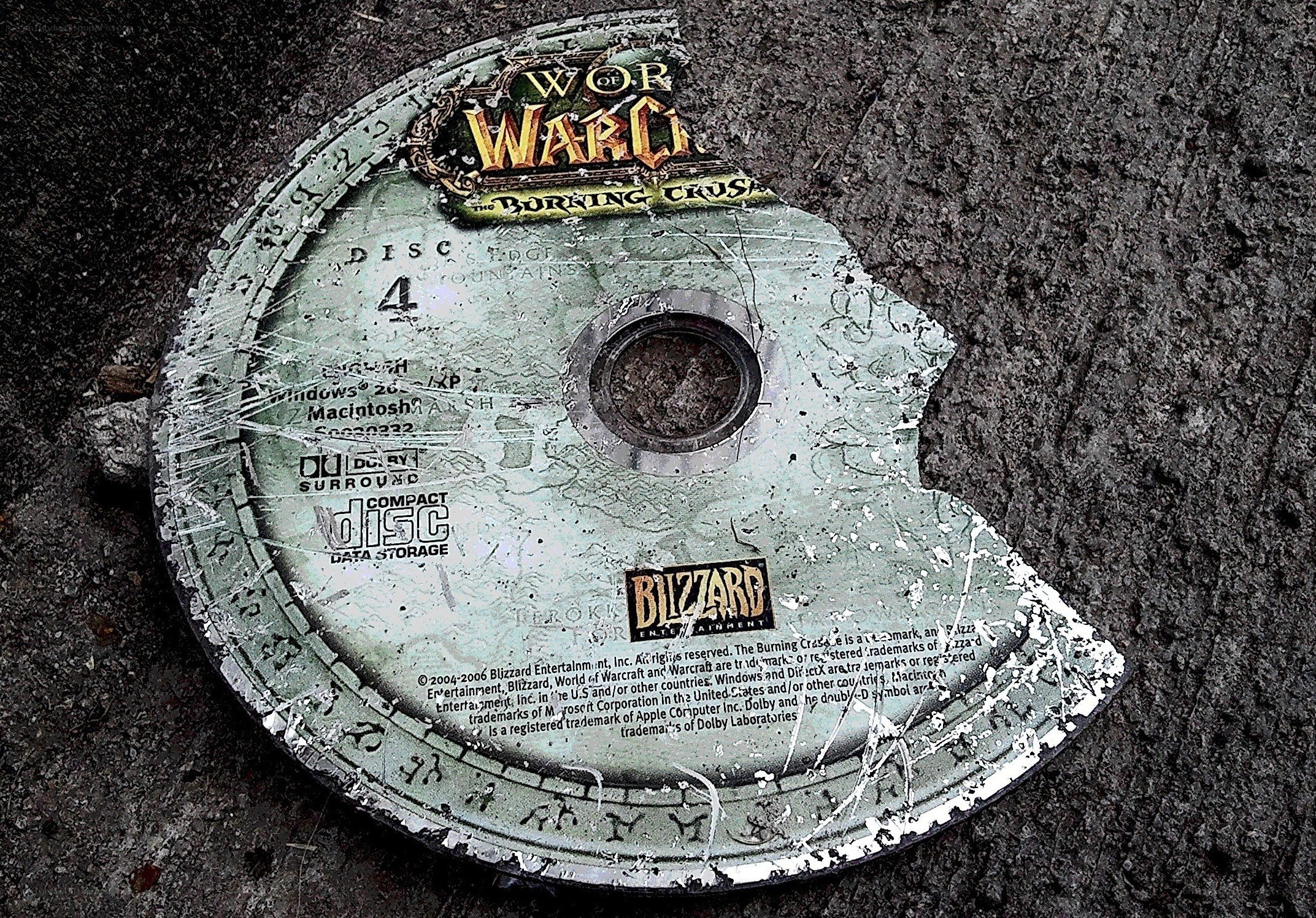 Broken game disc