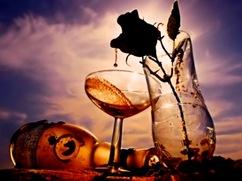 Broken Glass and Rose