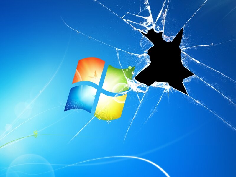 Broken Glass with Logo