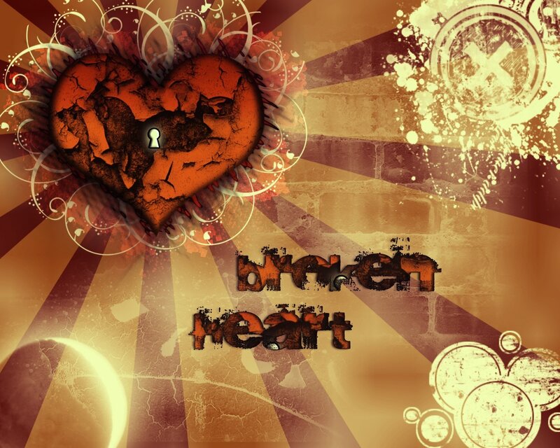 broken heart art design