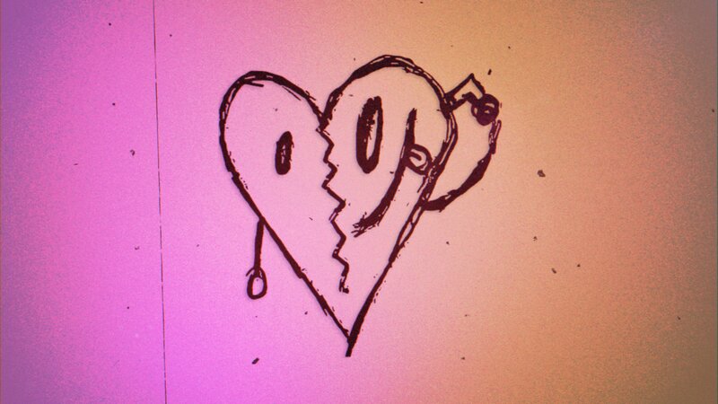 Broken Heart Drawing — Pink