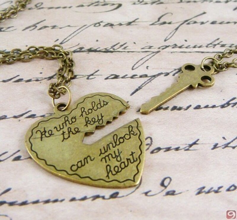 Broken Heart Key Necklace