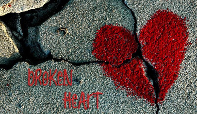 Broken Heart on Concrete