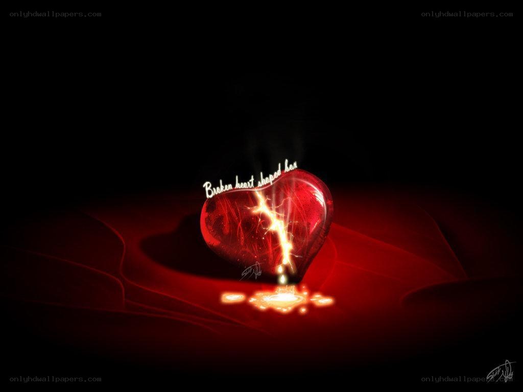 Broken heart shaped box