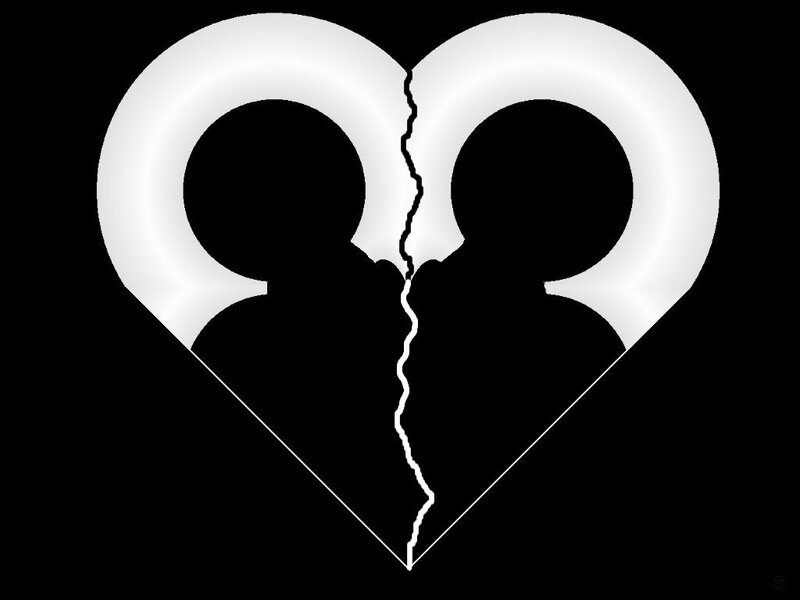 broken heart silhouette