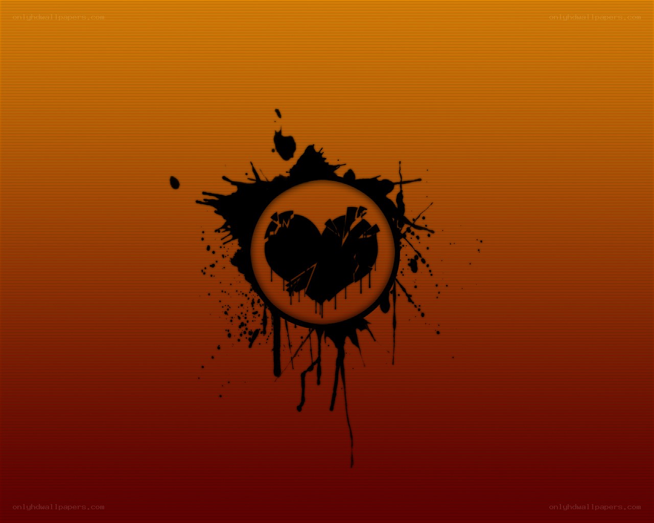 broken heart splatter art