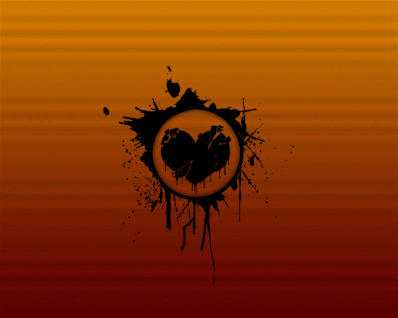 Broken Heart Symbol — Orange