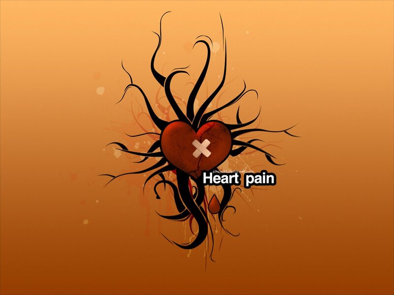 Broken Heart with Bandage — Orange