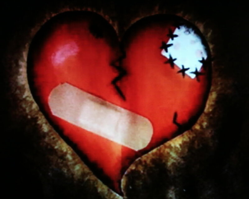 Broken Heart with Bandage — Red