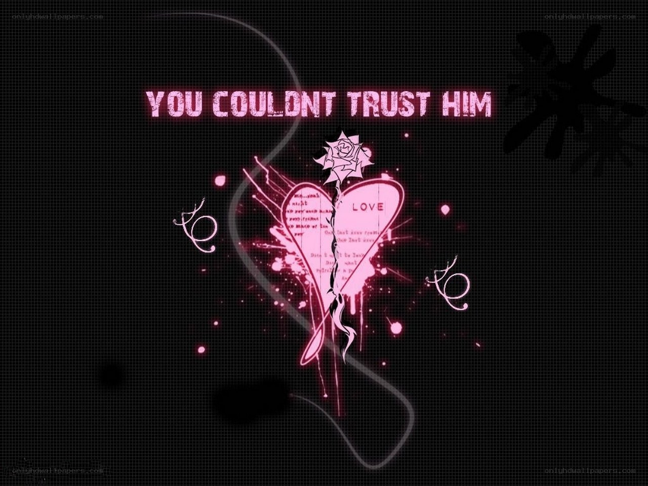 broken heart with rose