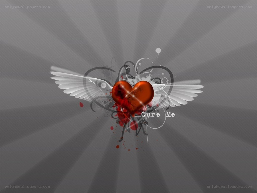 broken heart with wings