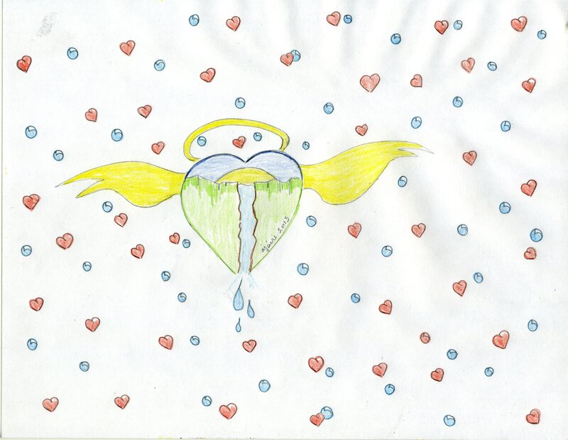 Broken Heart with Wings — Green