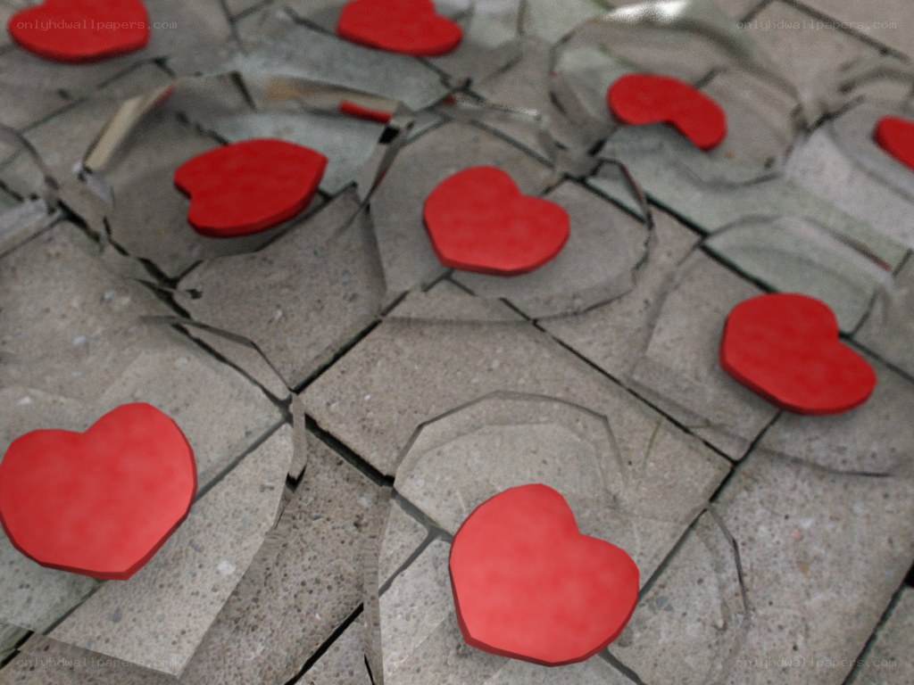 Broken hearts on cracked pavement
