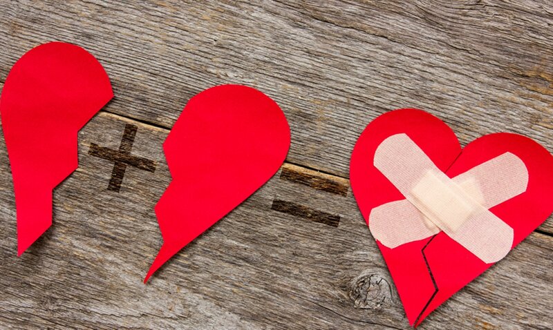 Broken Hearts on Wood