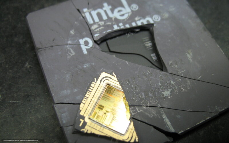Broken Intel Chip — Black, Technical