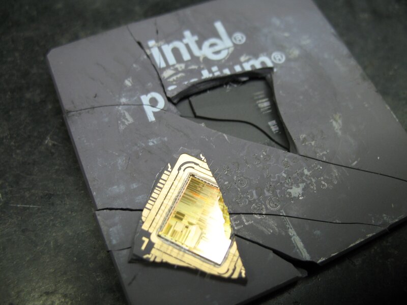 Broken Intel Chip — Black