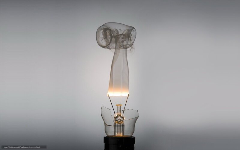 Broken Light Bulb — Gray