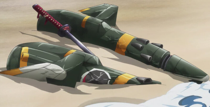 Broken mechs with sword