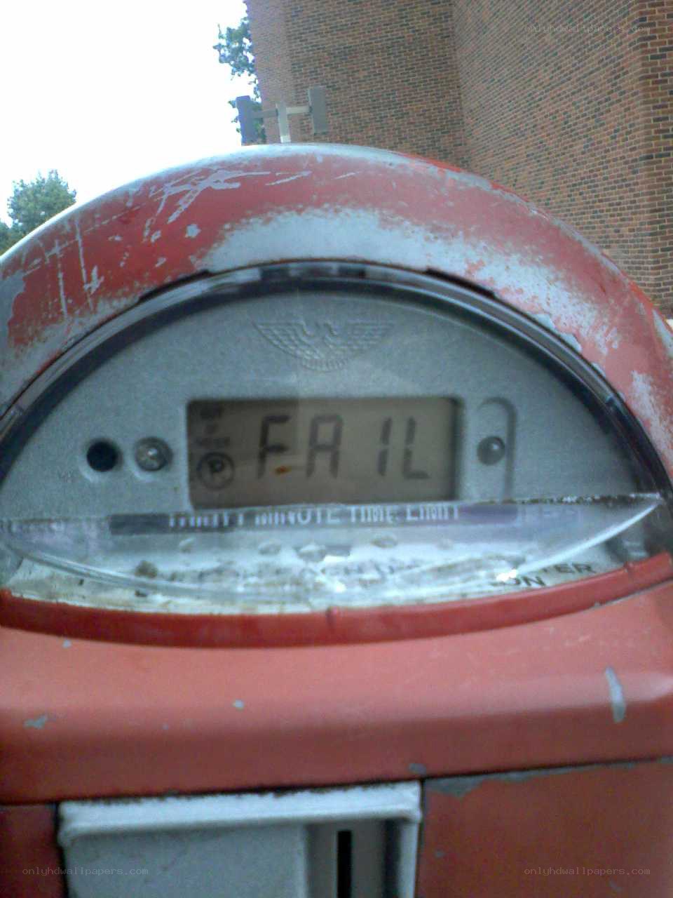 broken parking meter display