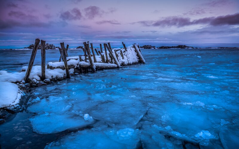 Broken Pier in Ice
