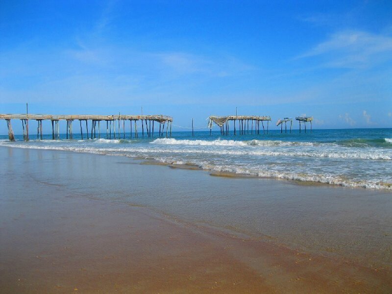 Broken Pier on Beach