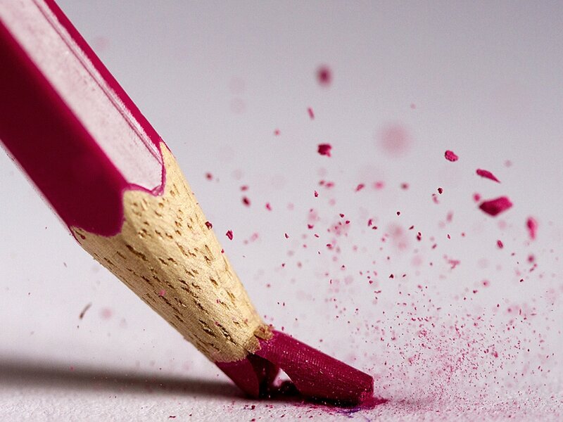 Broken Pink Pencil