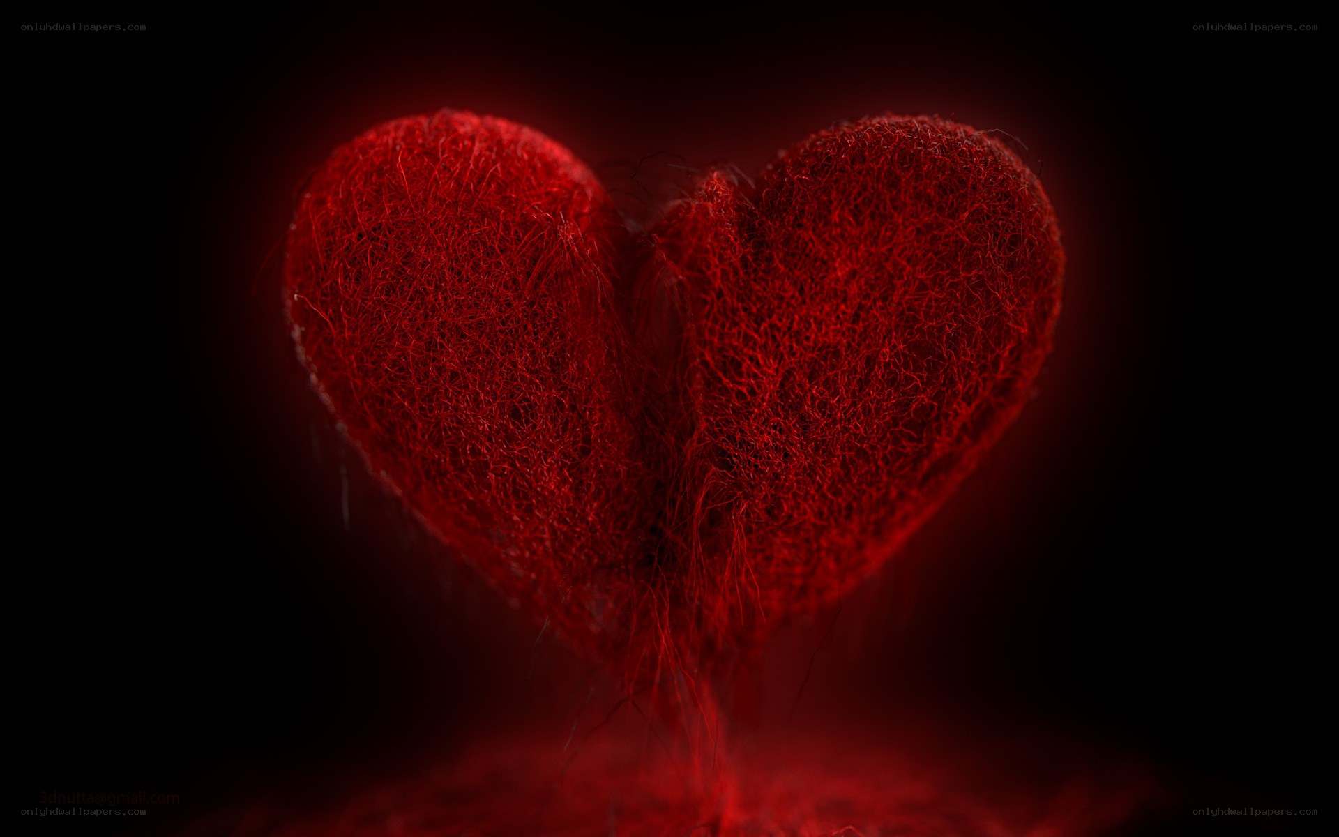 broken red heart