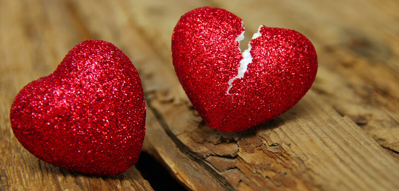 Broken Red Heart — Dramatic, Photograph