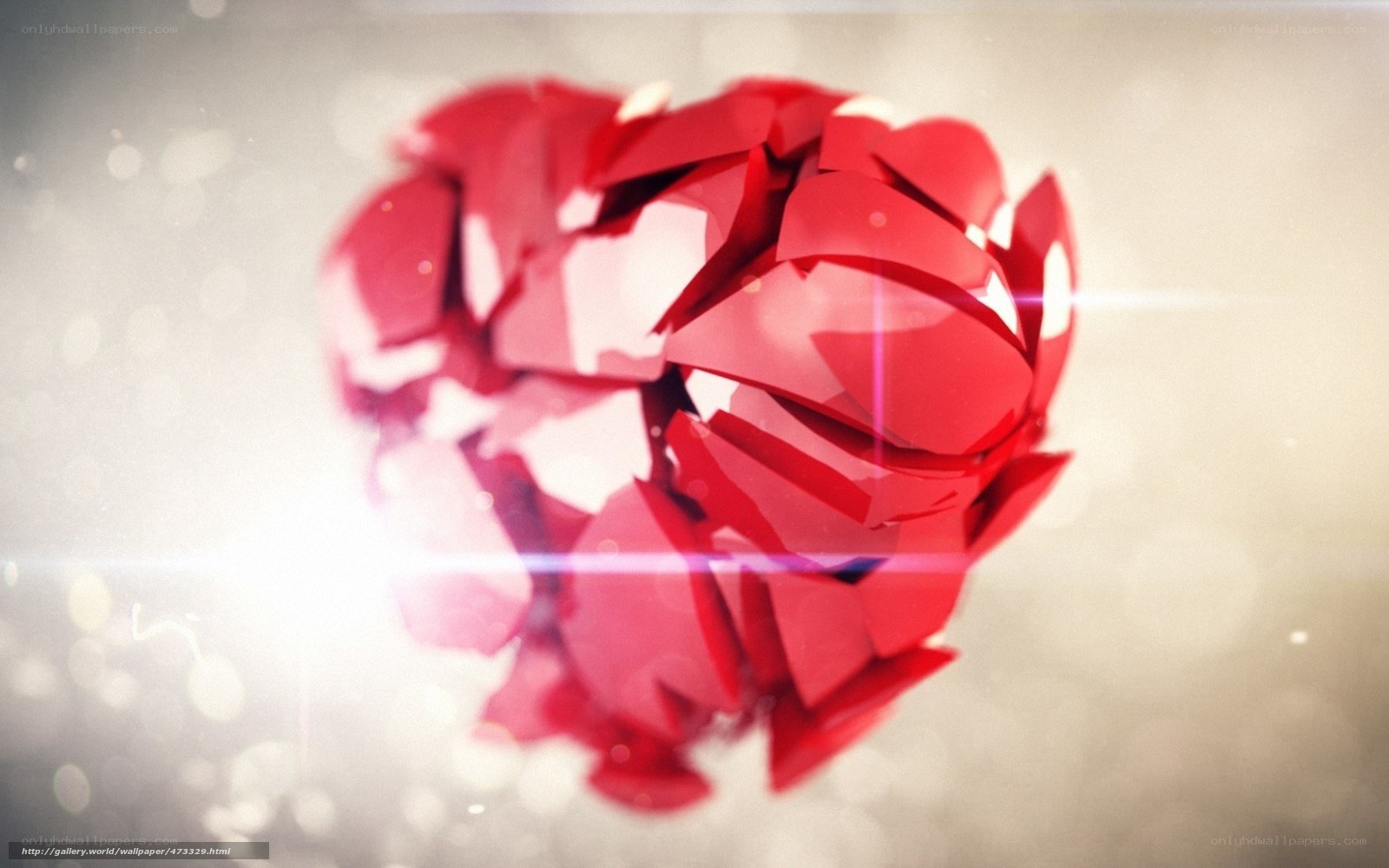 Broken red heart