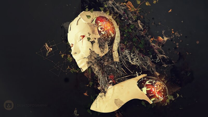 Broken Robot Head