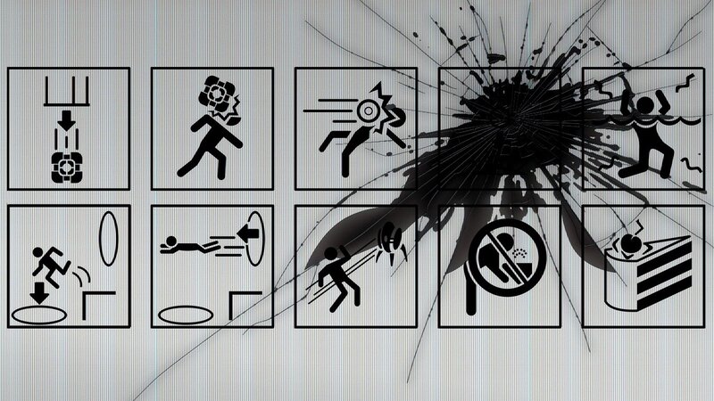 broken screen with safety icons