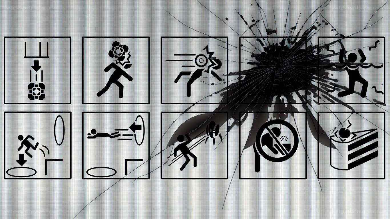 broken screen with safety icons