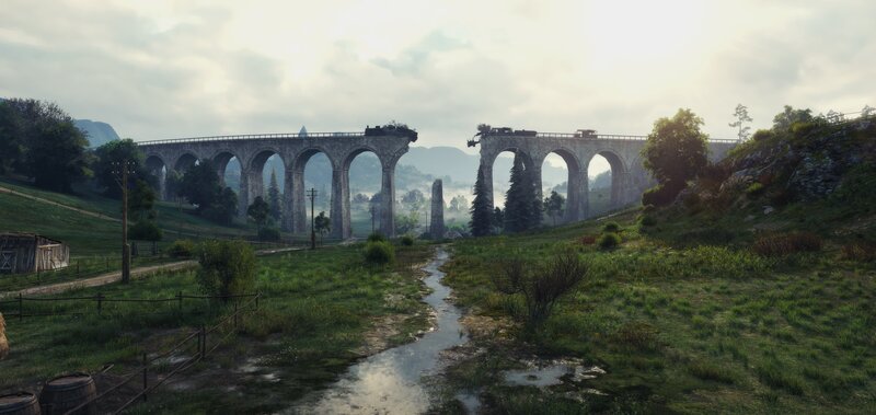 Broken Train Bridge
