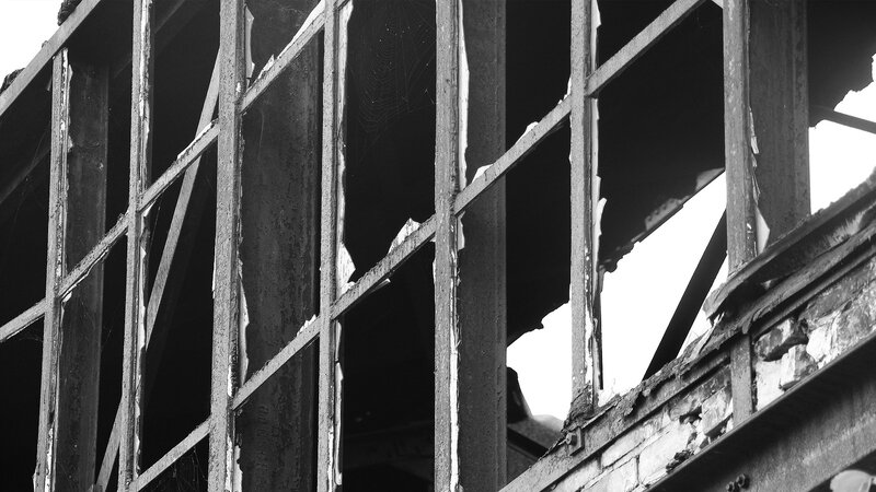 Broken Window Frame — Black