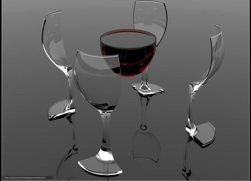 Broken wine glasses