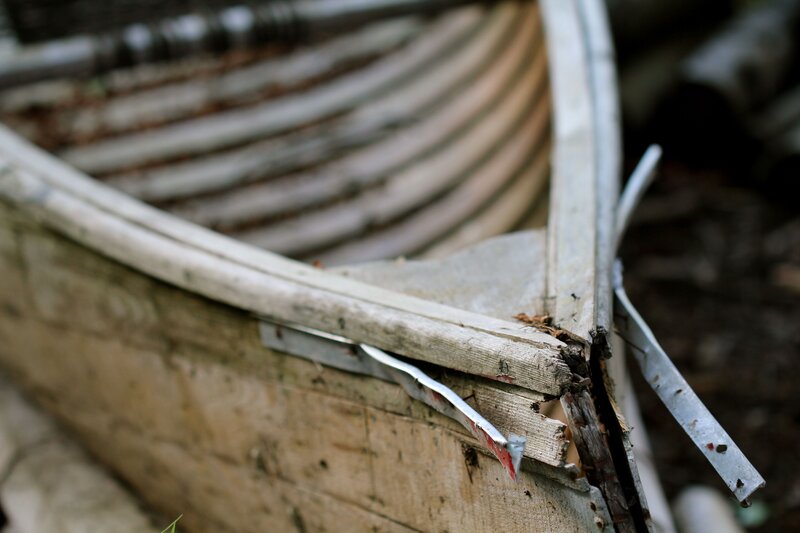Broken Wooden Boat