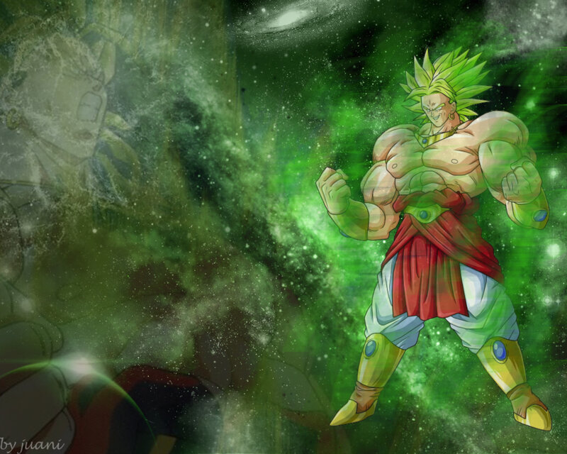 Broly in green aura