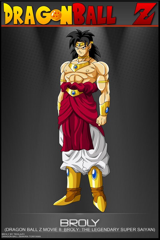 Broly in Red and White Outfit