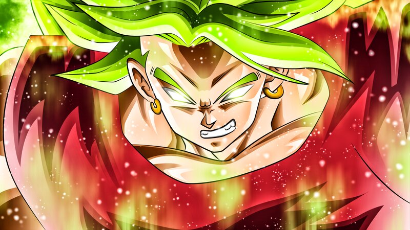 Broly in Super Saiyan Form — Green, Intense