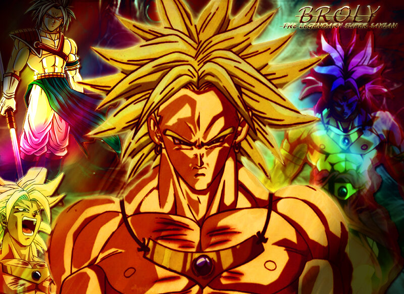 Broly in Super Saiyan Form — Yellow, Dramatic, Anime, Super Saiyan