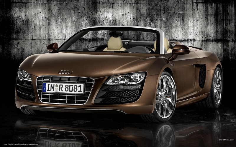 Bronze Audi R8 Spyder — Brown, Dramatic, Photograph, Car