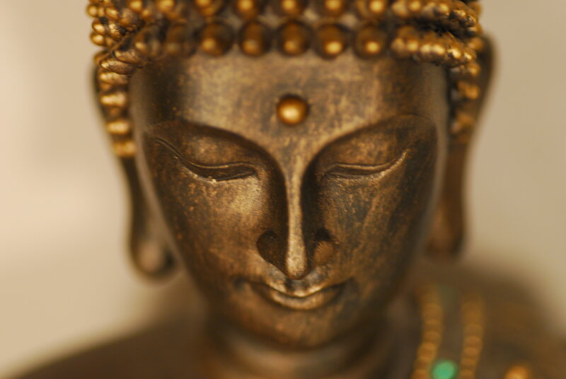 Bronze Buddha Statue — Brown, Serene
