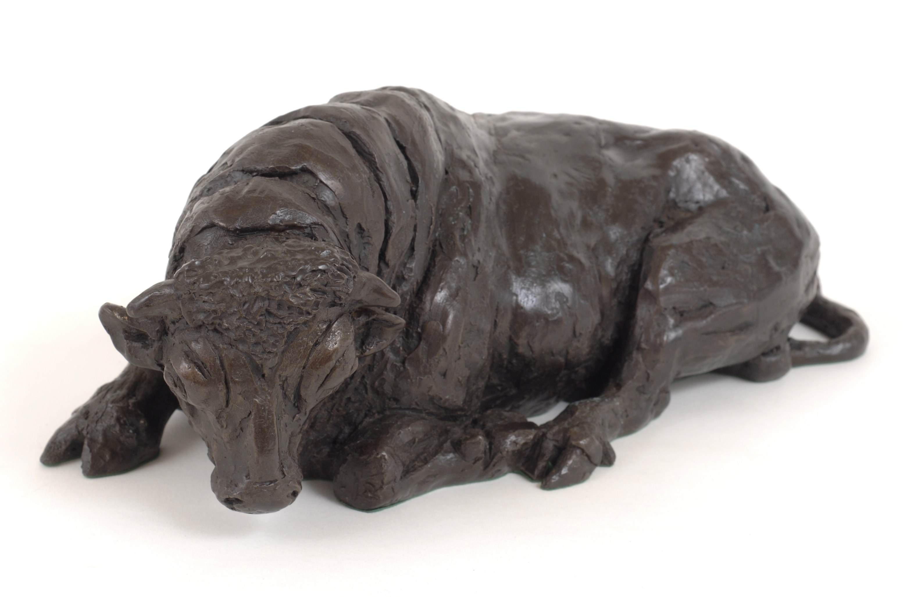 bronze bull sculpture